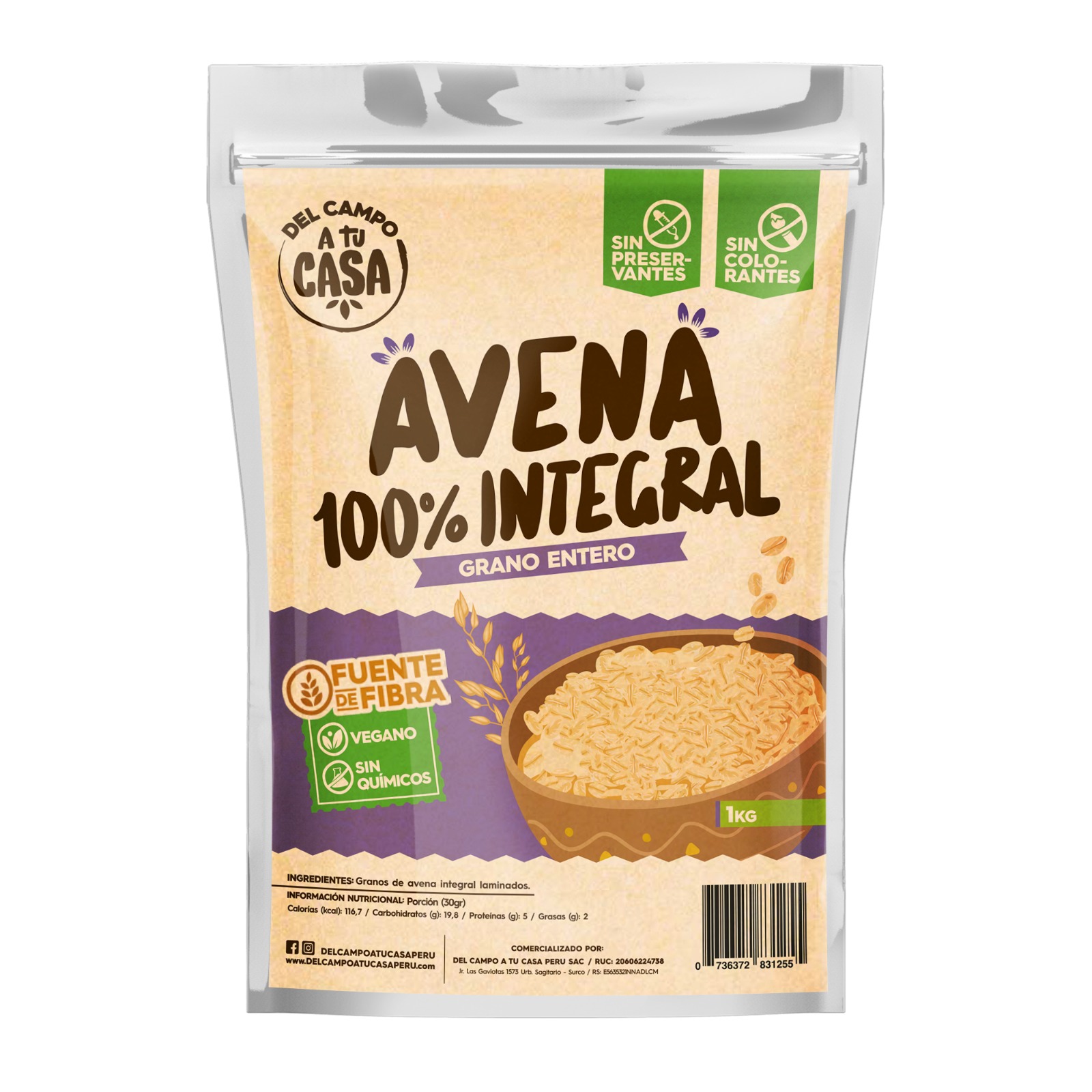 AVENA-100-INTEGRAL Avena 100% INTEGRAL 1K