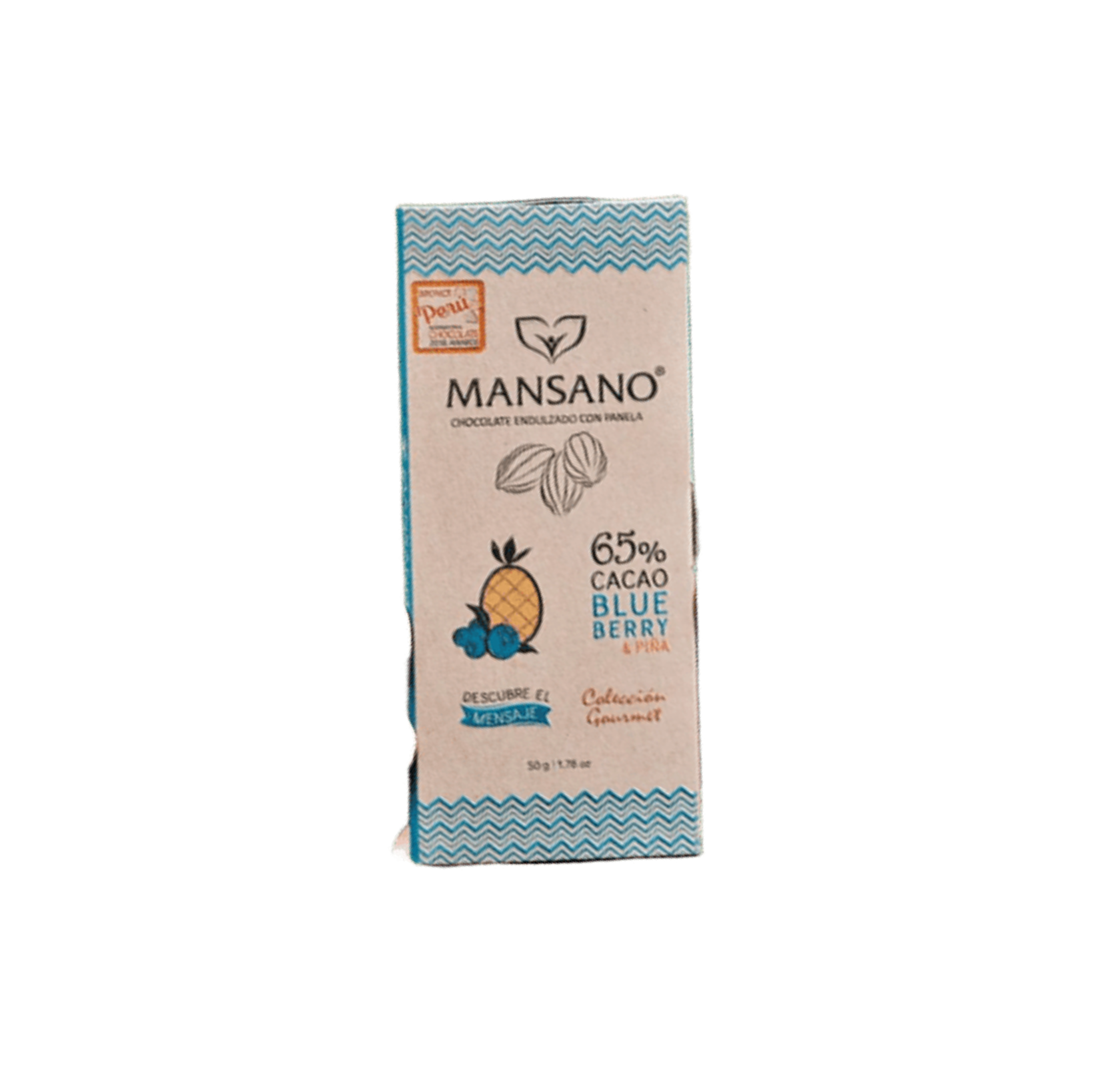 barra chocolate blueberry y piña 50gr Barra chocolate blueberry y piña 50gr