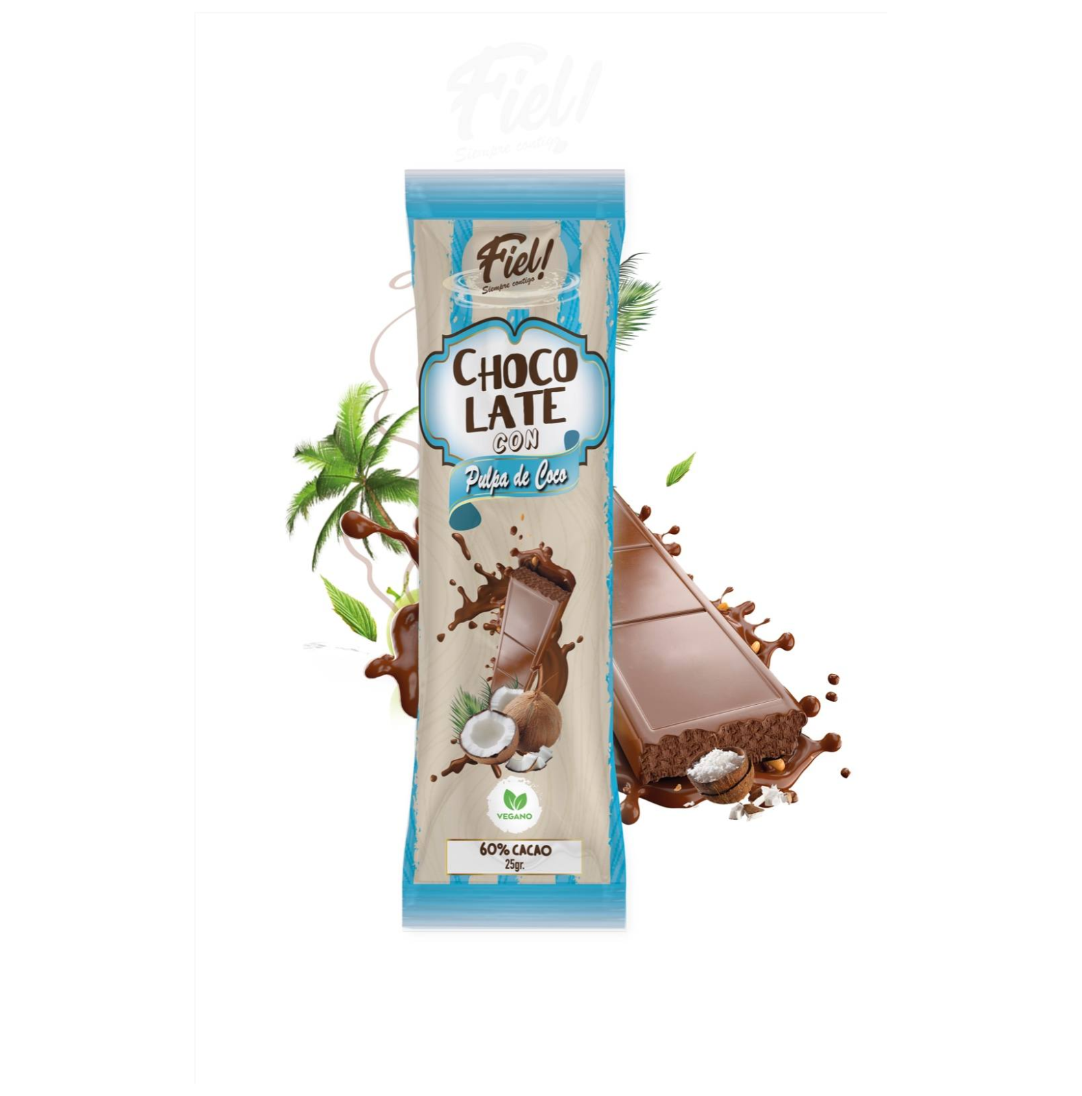 chocolate con pulpa de coco x 25gr Chocolate con pulpa de coco x 25 gr