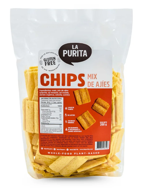 Chips de Maíz Mix de Ajíes 200 gr - La Purita
